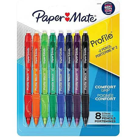 8-ct Paper Mate Profile Mechanical Pencils w/ Comfort Grip (Assorted)