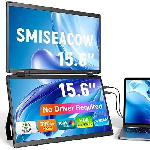 Smiseacow 15.6" 1080p IPS Laptop Screen Extender