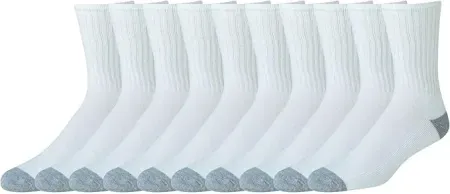 10-Pair Amazon Essentials Men's Cotton Cushioned Athletic Crew Socks