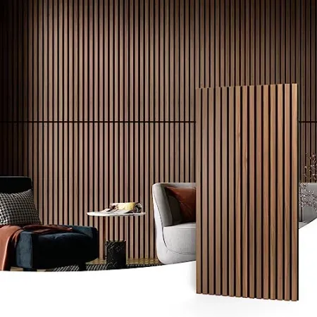2-Pack Art3d 47.2" x 23.6" Fluted Acoustic Wood Slat Wall Panel
