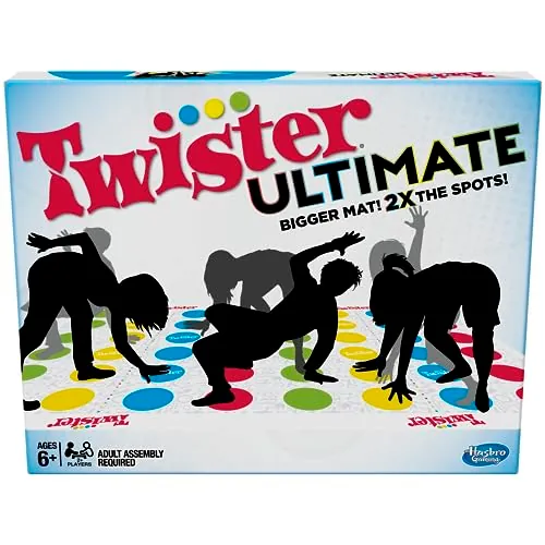 Hasbro Gaming Twister Ultimate: Bigger Mat, More Colored Spots