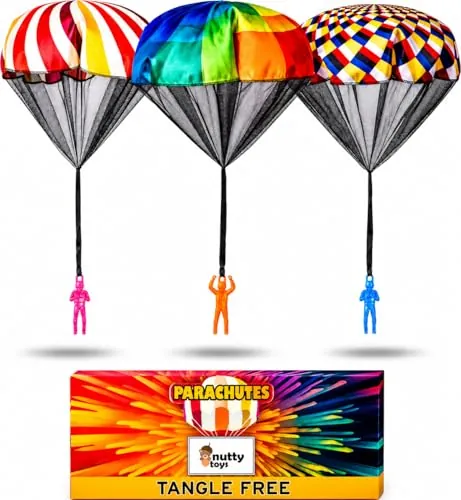 NUTTY TOYS Tangle Free Outdoor Flying Parachute Men