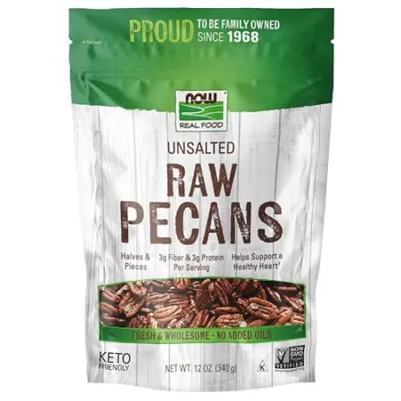 12oz NOW Foods Pecans Halves and Pieces (Raw and Unsalted)