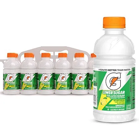 12-Pack 12-Oz Gatorade Lower Sugar Sports Drink (Lemonade)