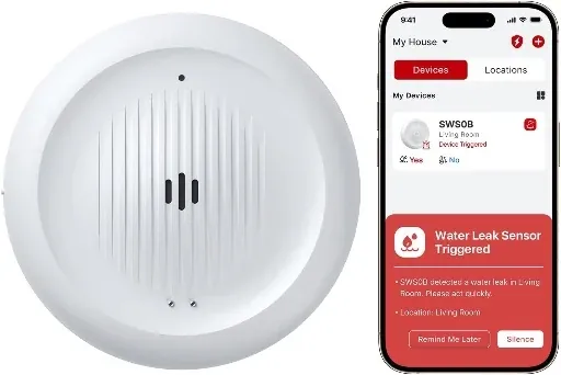 X-Sense 2-in-1 Wi-Fi Water Leak & Freeze Detector