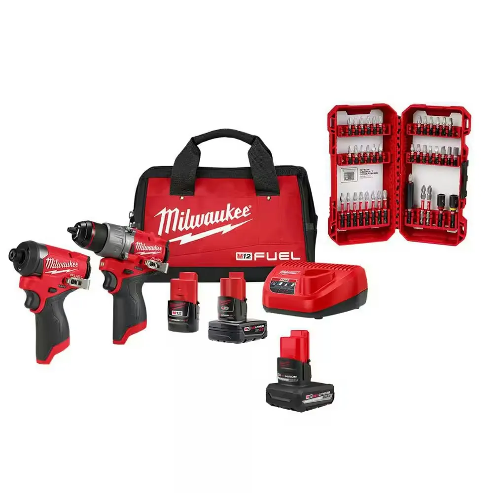 Milwaukee M12 FUEL 12V Cordless Hammer Drill/Impact Combo Kit