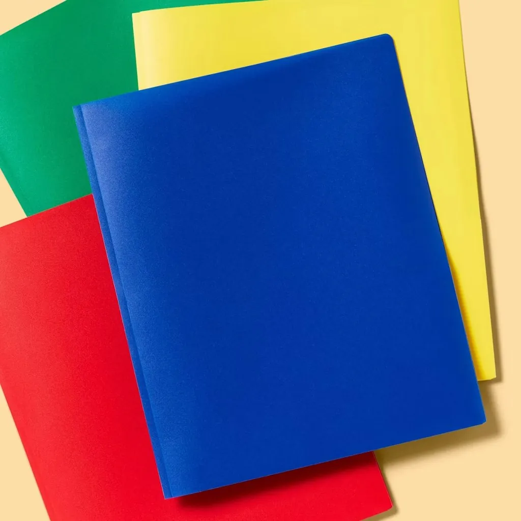 up&up 2-Pocket Plastic Folder w/ Prongs: 50 cents + free shipping w/
