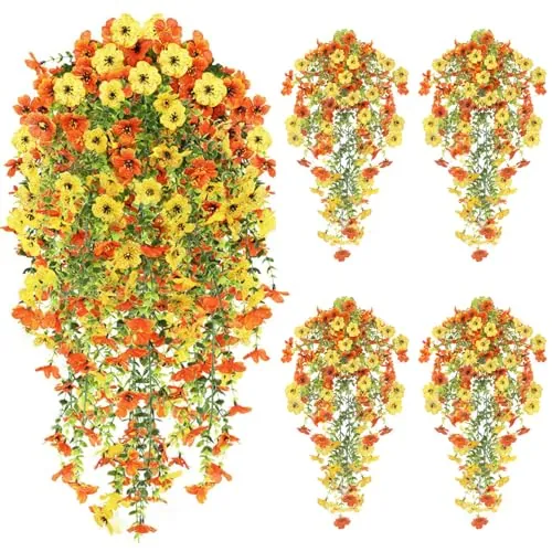 Artificial Hanging Flowers (4 Pieces)