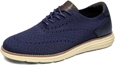 Bruno Marc Men's Mesh Wingtip Oxford Dress Shoes