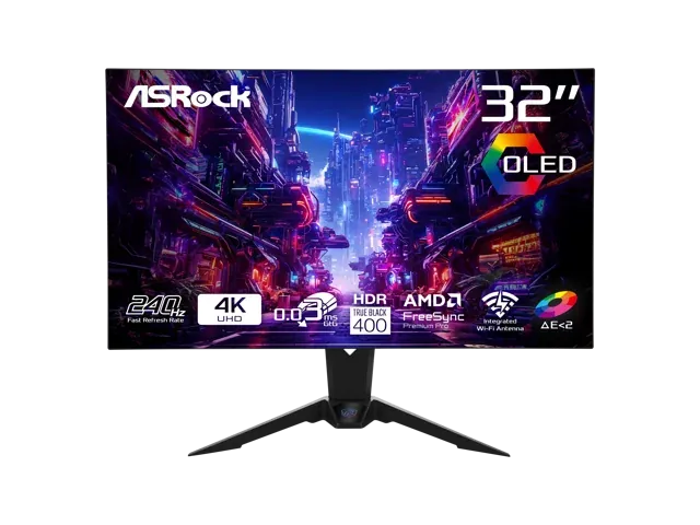 ASROCK PGO32UFS 32" 4K 240 WOLED Dual Mode Monitor