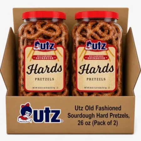 2-Pack 26oz Utz Old Fashioned Sourdough Hard Pretzels