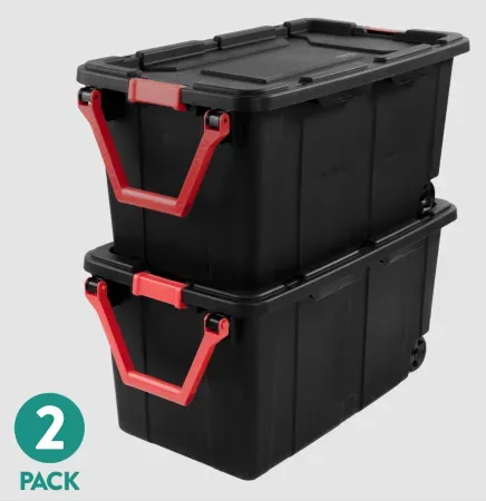 2-Pack Sterilite 40-Gallon Wheeled Industrial Totes