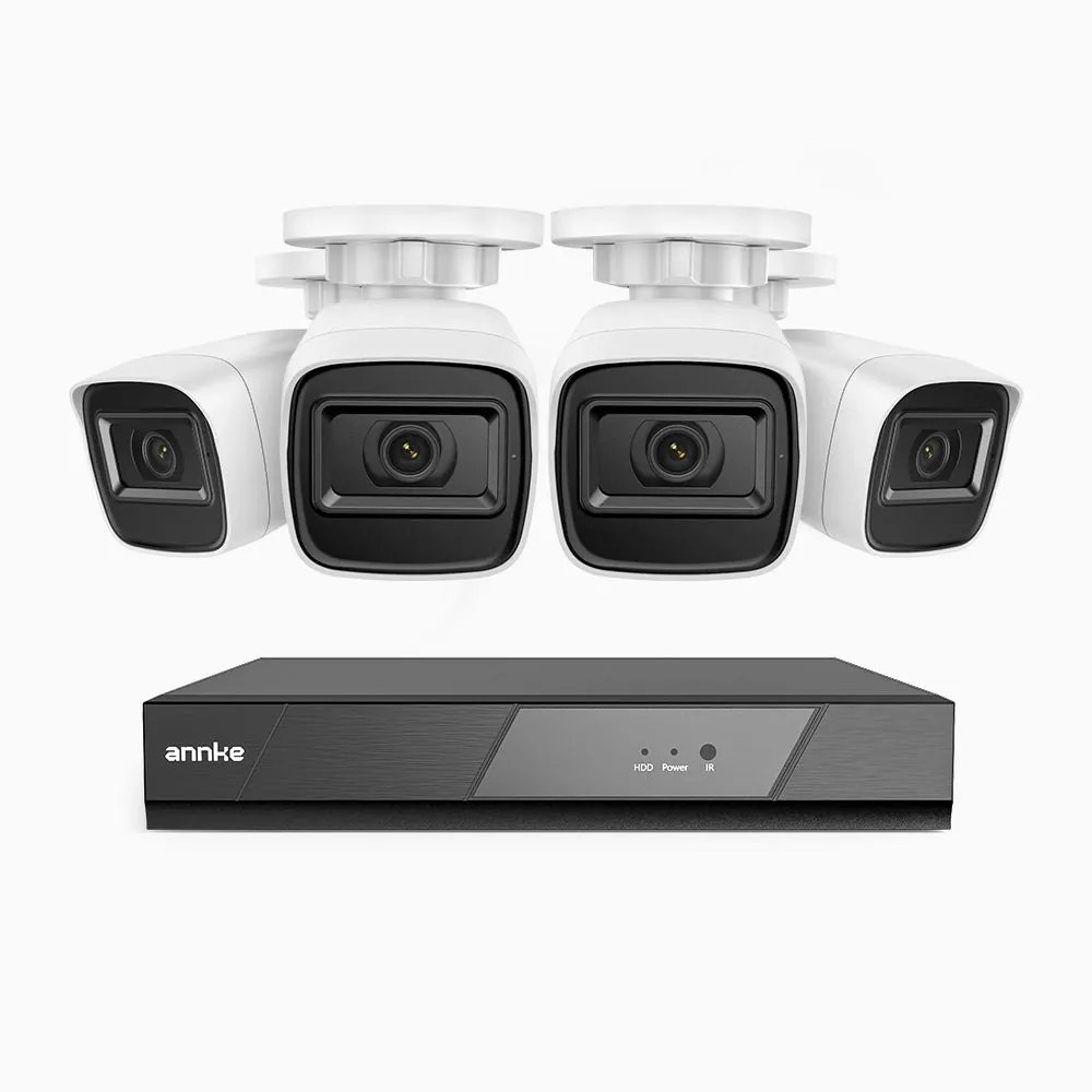 Annke 1080p 4-Channel 4-Camera 500GB Outdoor Wired Security CCTV System