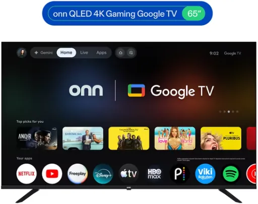 Onn 65" 4K UHD QLED Smart Gaming Google TV
