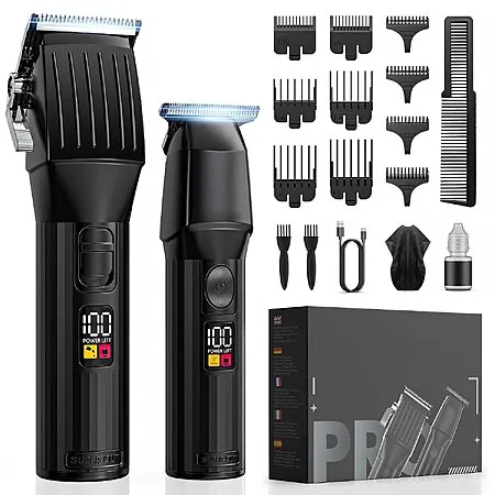 Solati Cordless Hair Clipper & Beard Trimmer Kit w/ LED Display