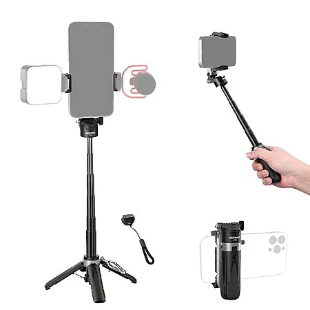 Neewer 3-in-1 Selfie Stick Tripod Stand w/ Detachable Bluetooth Remote