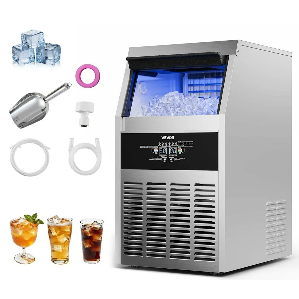 Vevor Commercial 130-lb. Freestanding/Under Counter Ice Maker