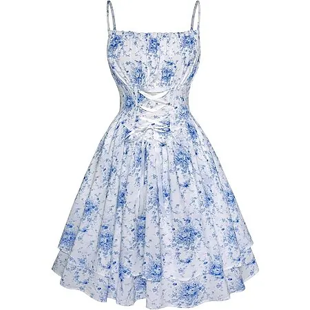 Scarlet Darkness Women's Corset Milkmaid Dress w/ Adjustable Straps (Various)