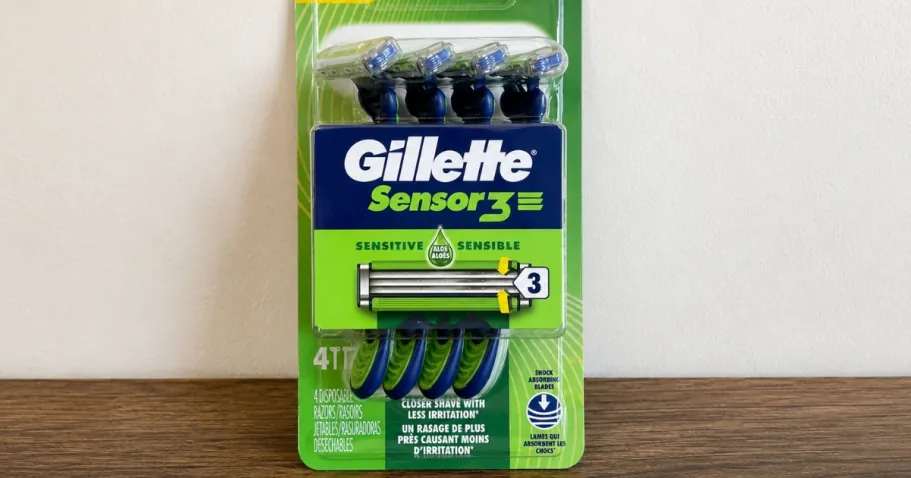 Gillette Sensor3 Sensitive Men’s Disposable Razor 4-Pack
