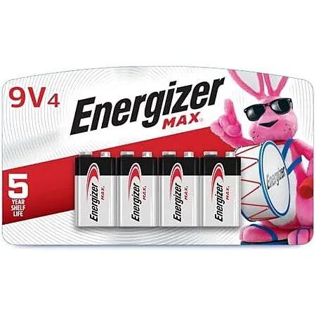 Select Accts: 4-Pk Energizer Max 9V Alkaline Batteries