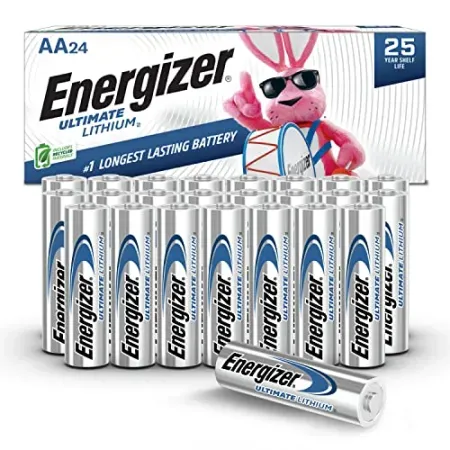24-Count Energizer Ultimate Lithium AA 1.5V AA Batteries