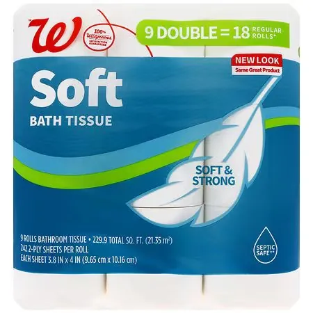 9-ct Walgreens Soft Bath Tissue Double Roll