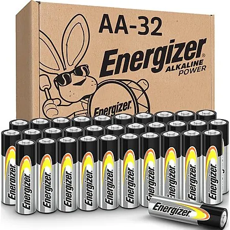 32-Ct Energizer Alkaline Power Batteries (AA or AAA)