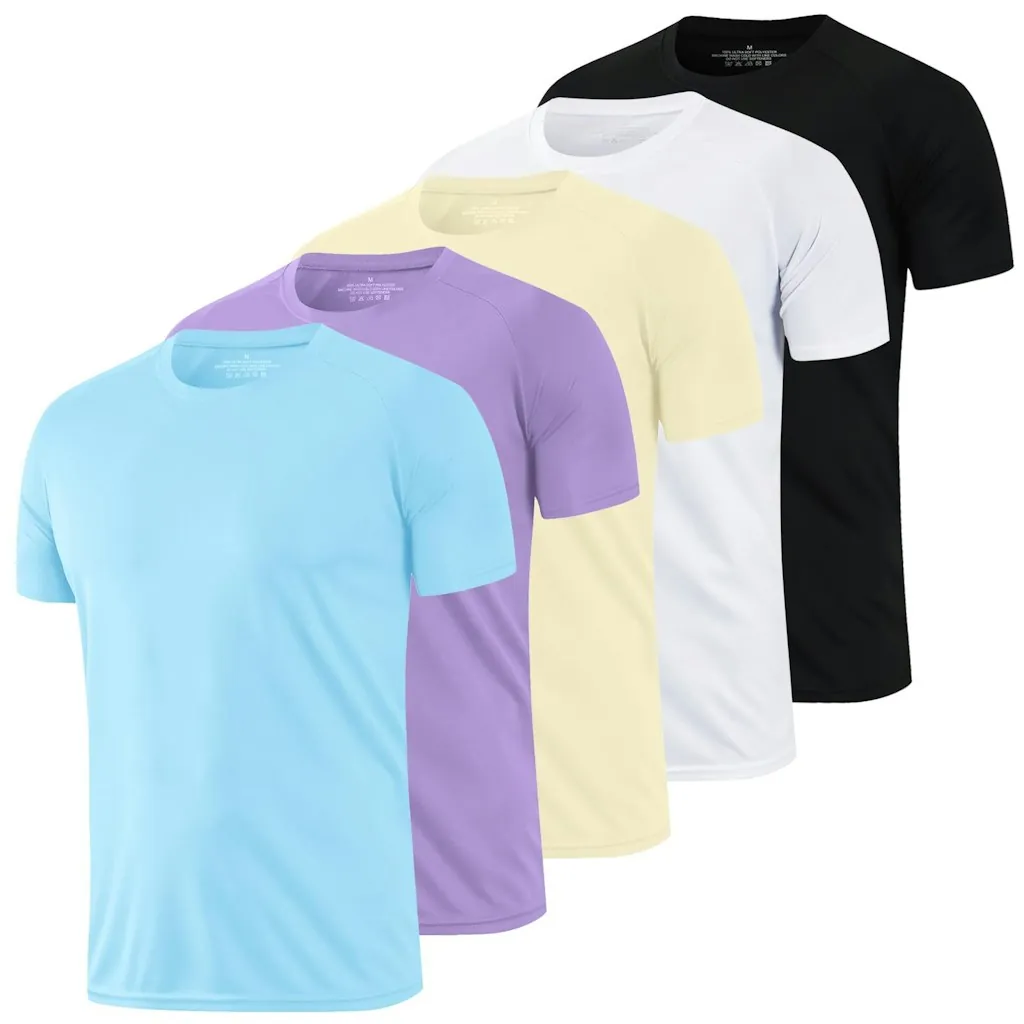 Men's Dry Fit Athletic T-Shirt 5-Pack