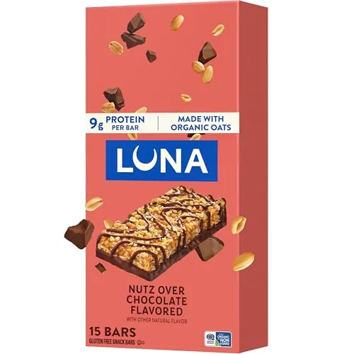 LUNA Bar - Nutz Over Chocolate Flavor - Gluten-Free
