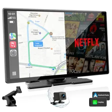 Volam 9'' Carplay Screen w/ Streaming Video, Backup Camera