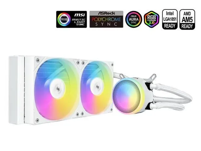 SAMA L40 CPU Liquid Cooler, 240mm AIO White,