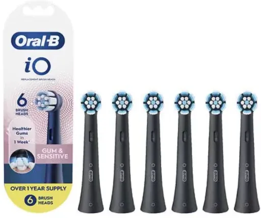 Oral-B iO Gum & Sensitive Replacement Toothbrush Heads, 6.0 ct