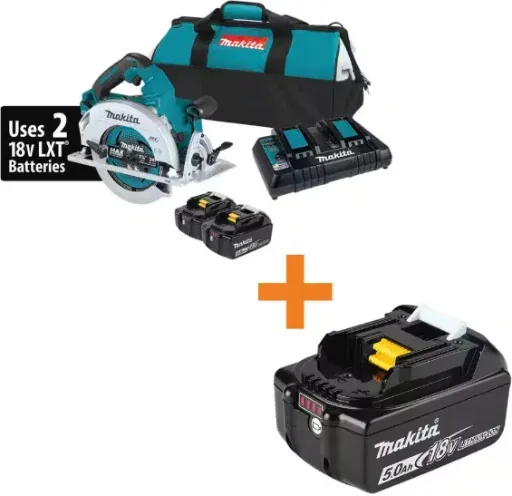 Makita 7-1/4" 18V X2 LXT Brushless Cordless Circular Saw Kit with (3) 5.0Ah Batteries