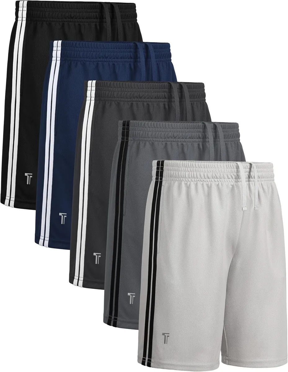 Tuliara Boys Athletic Shorts 5-Pack