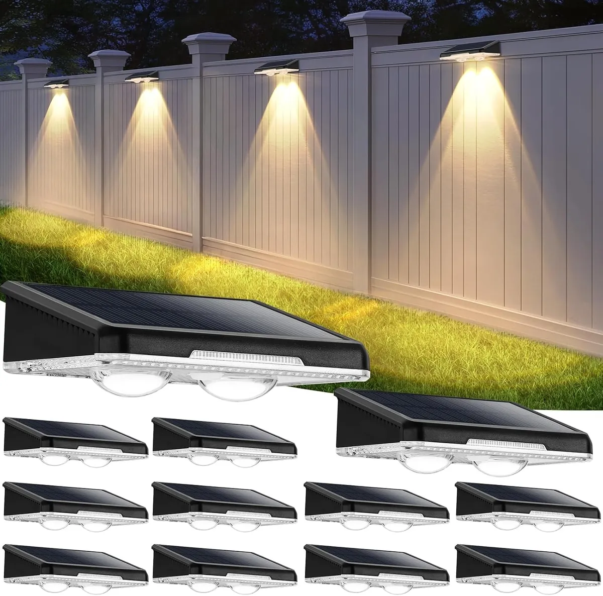 Brightever Solar Fence Lights 12 Pack