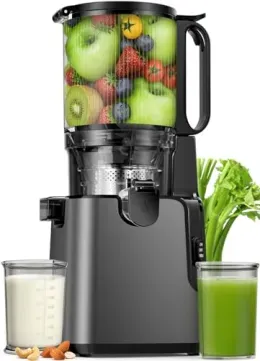 YPONE 2-in-1 Cold Press Masticating Juicer with 5.8" Chute