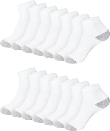 14-Pack Hanes Women's Moisture-Wicking Cushioned Athletic Socks