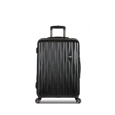 SWISSGEAR Energie Hardside Medium 24-inch Checked Spinner Suitcase