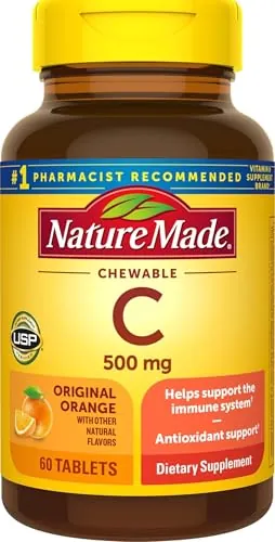 Nature Made Chewable Vitamin C 500 mg 60 Tablets