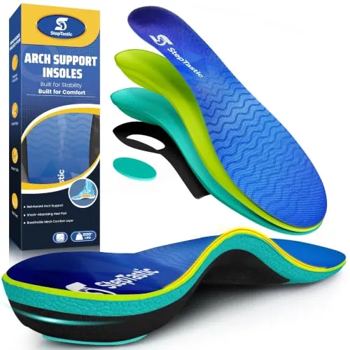 StepTastic Heavy Duty High Arch Support Insoles