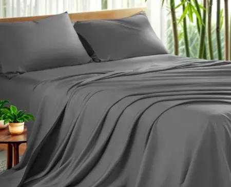 4-Piece Sonoro Kate Breathable Bamboo Bed Sheet Set (Queen)