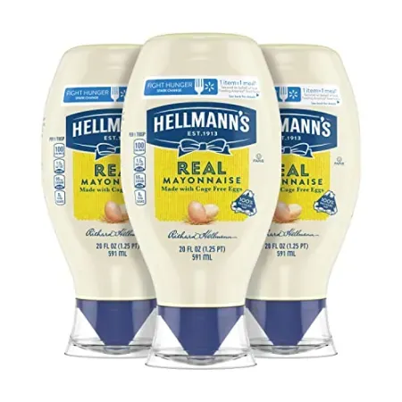 3-Pack 20oz Hellmann's Real Mayonnaise Squeeze Bottles