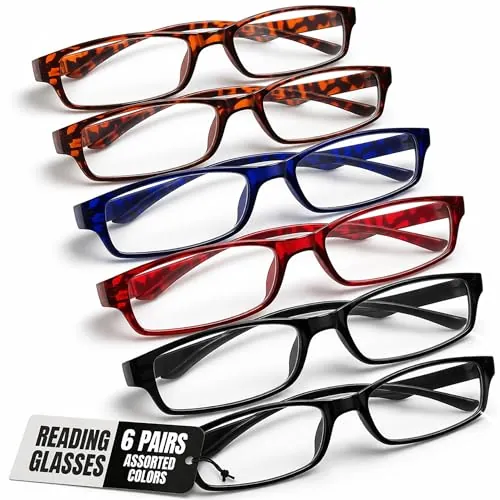 Foster Grant 3-Pack Reading Glasses Traditional Tortoise Assorted