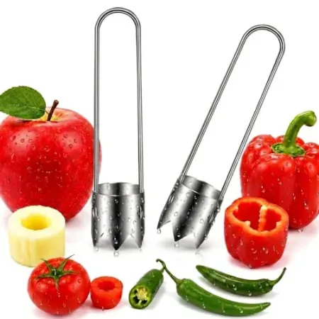 2-Piece Ling Chuang Stainless Steel Pepper / Apple Corer