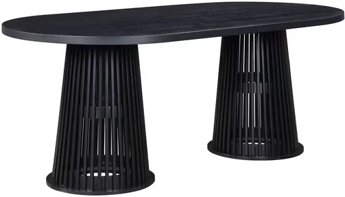 Beautiful by Drew Oval Dining Table, Rich Black