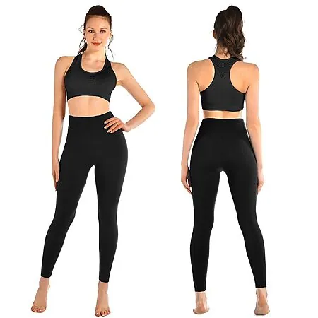 Fawarior Women's High Waist Full Length Leggings (Black)