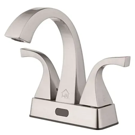 Homewerks Two-Handle 4" Centerset Touchless Faucet w/ Motion Sensor