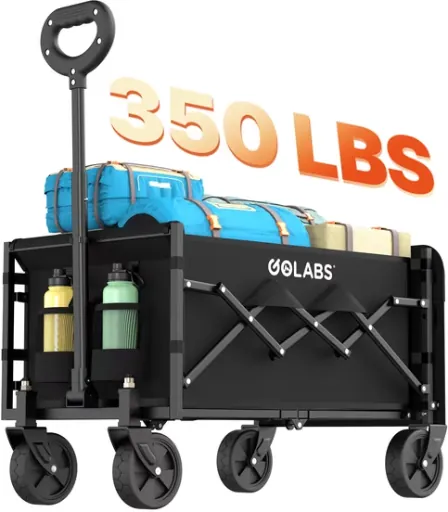 GOLABS Collapsible Folding Wagon Cart 100L