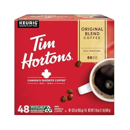 48-Count Tim Hortons Original Blend Medium Roast K-Cup Pods