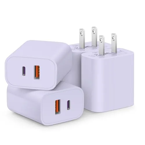 USB C Charger Block Fast Charging Multiport Adapter 4-Pack
